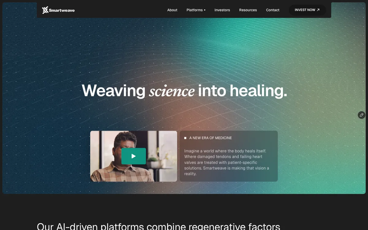 SmartWeave website homepage