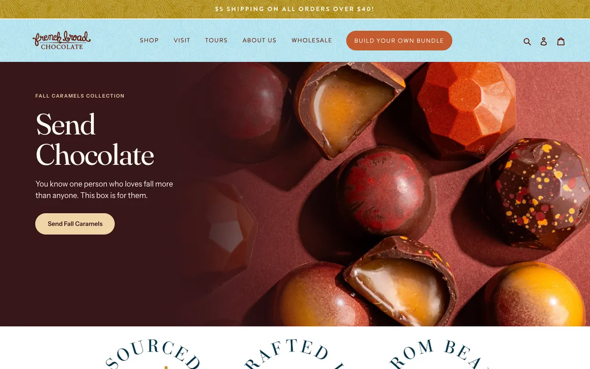 French Broad Chocolates website homepage