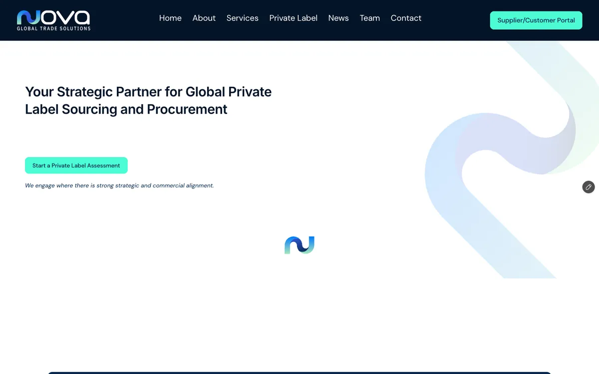 Nova Global Trade website homepage