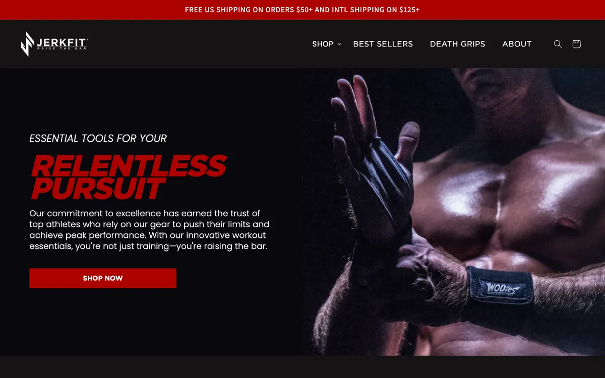 JerkFit website homepage
