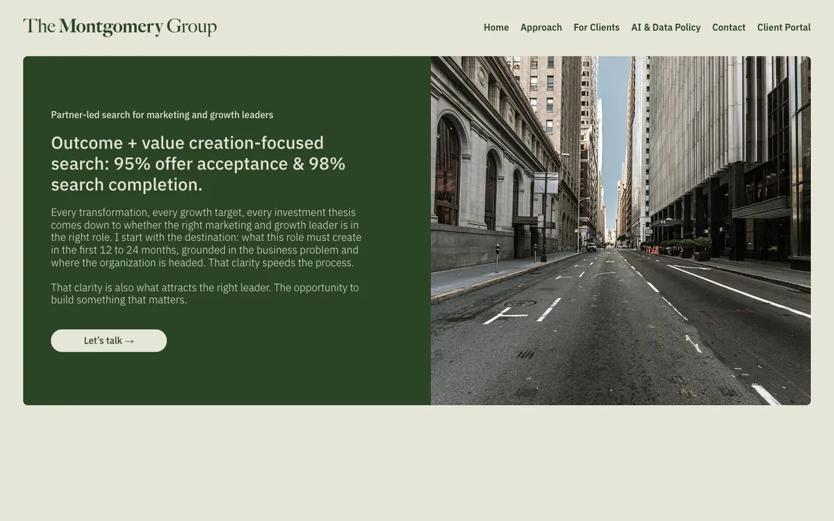 The Montgomery Group website homepage