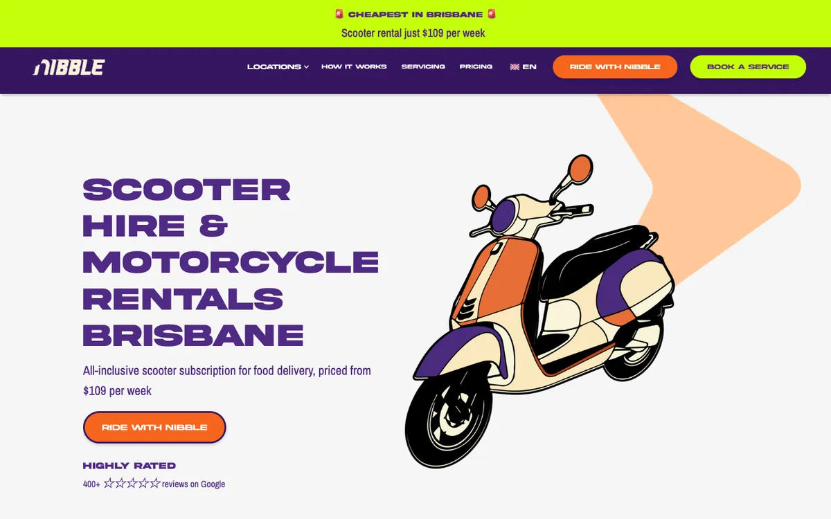 Nibble website homepage