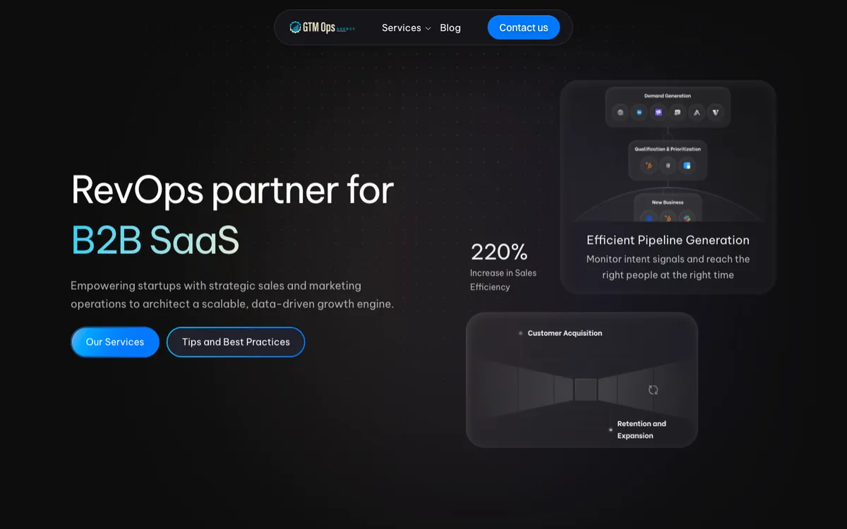 GTM Ops website homepage