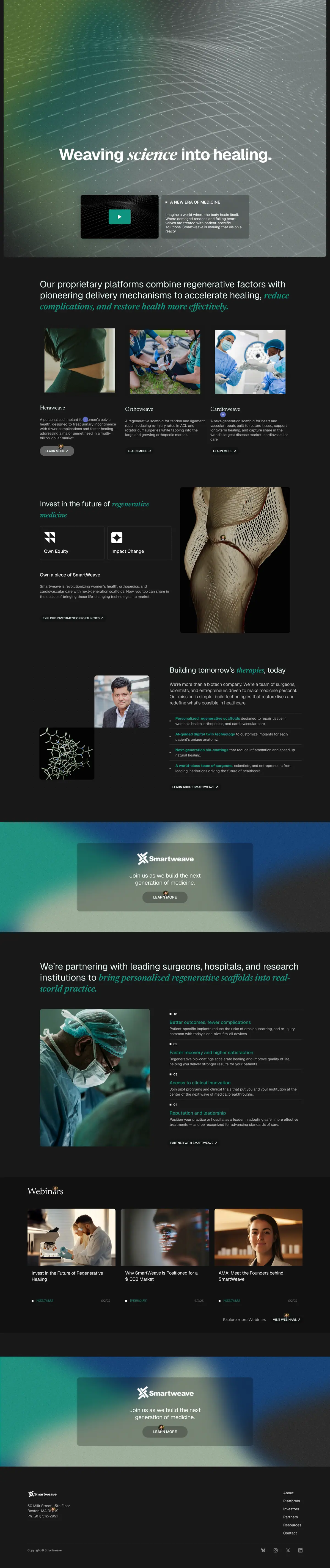 SmartWeave full homepage design in Figma