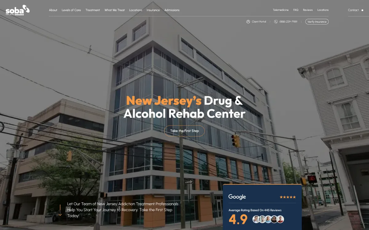 SOBA New Jersey website design in Figma