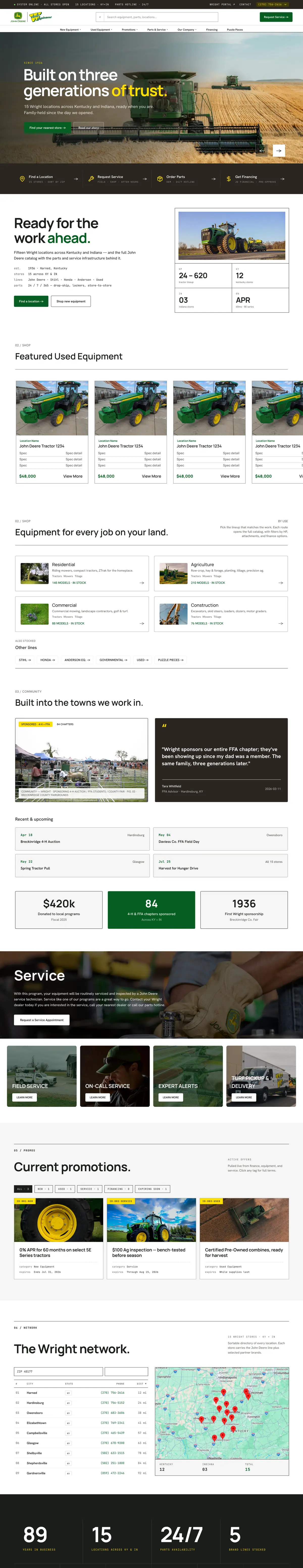 Wright Implement full homepage design in Figma